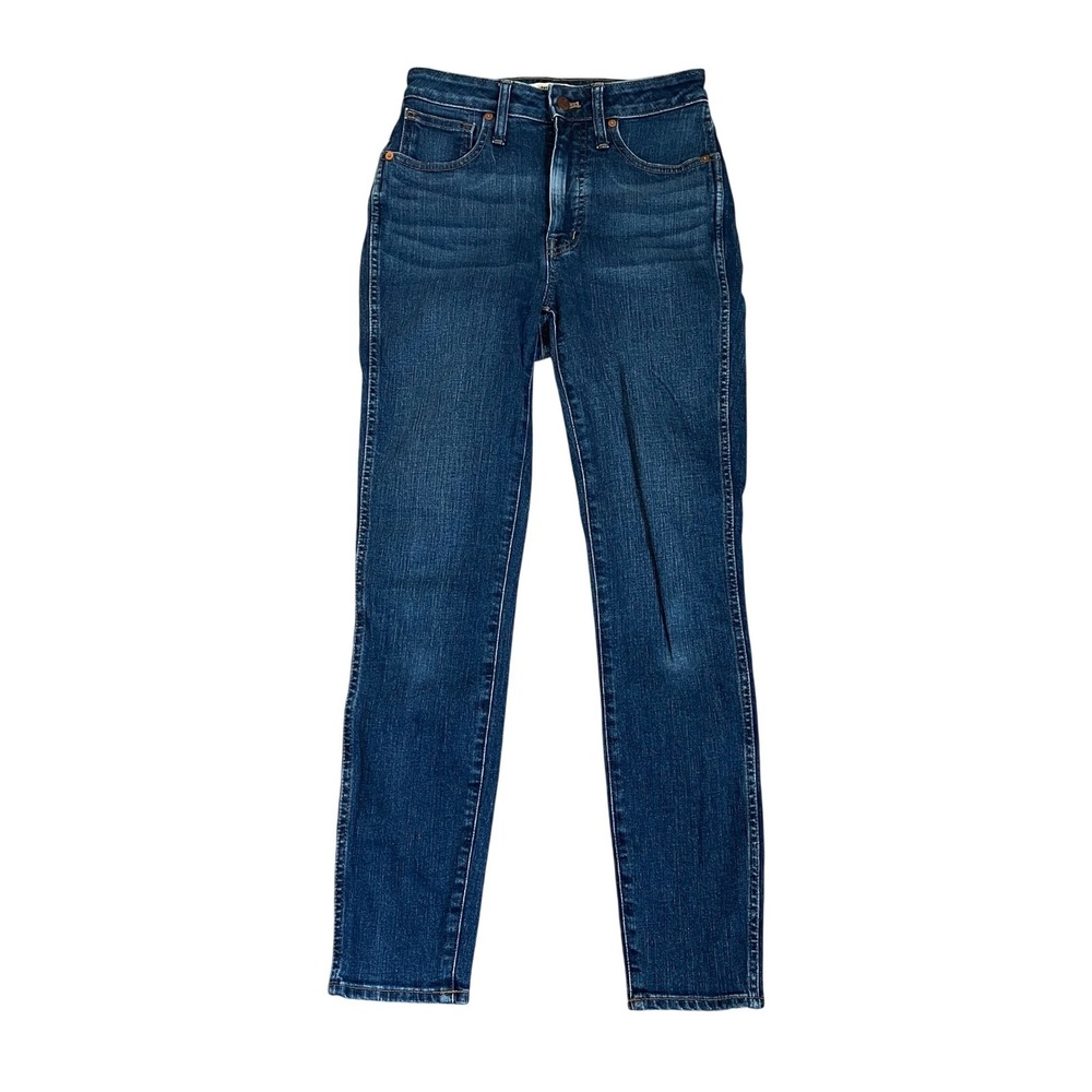 Madewell Curvy High Rise Jeans size 25‎ Slim Straight Skinny Dark Wash Everyday